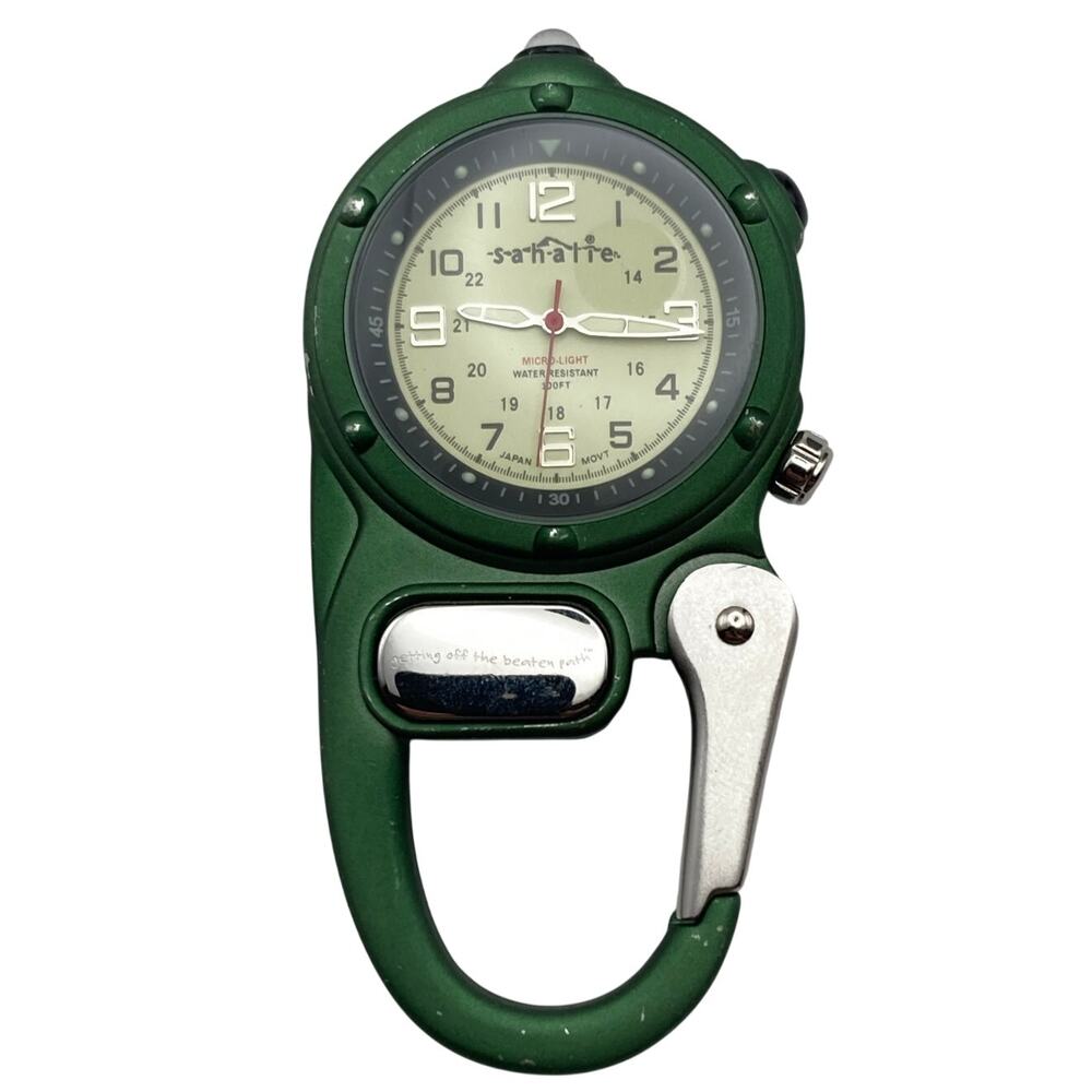 Dakota Microlight Sahalie Green Clip On Watch - Fresh Battery WR 100ft
